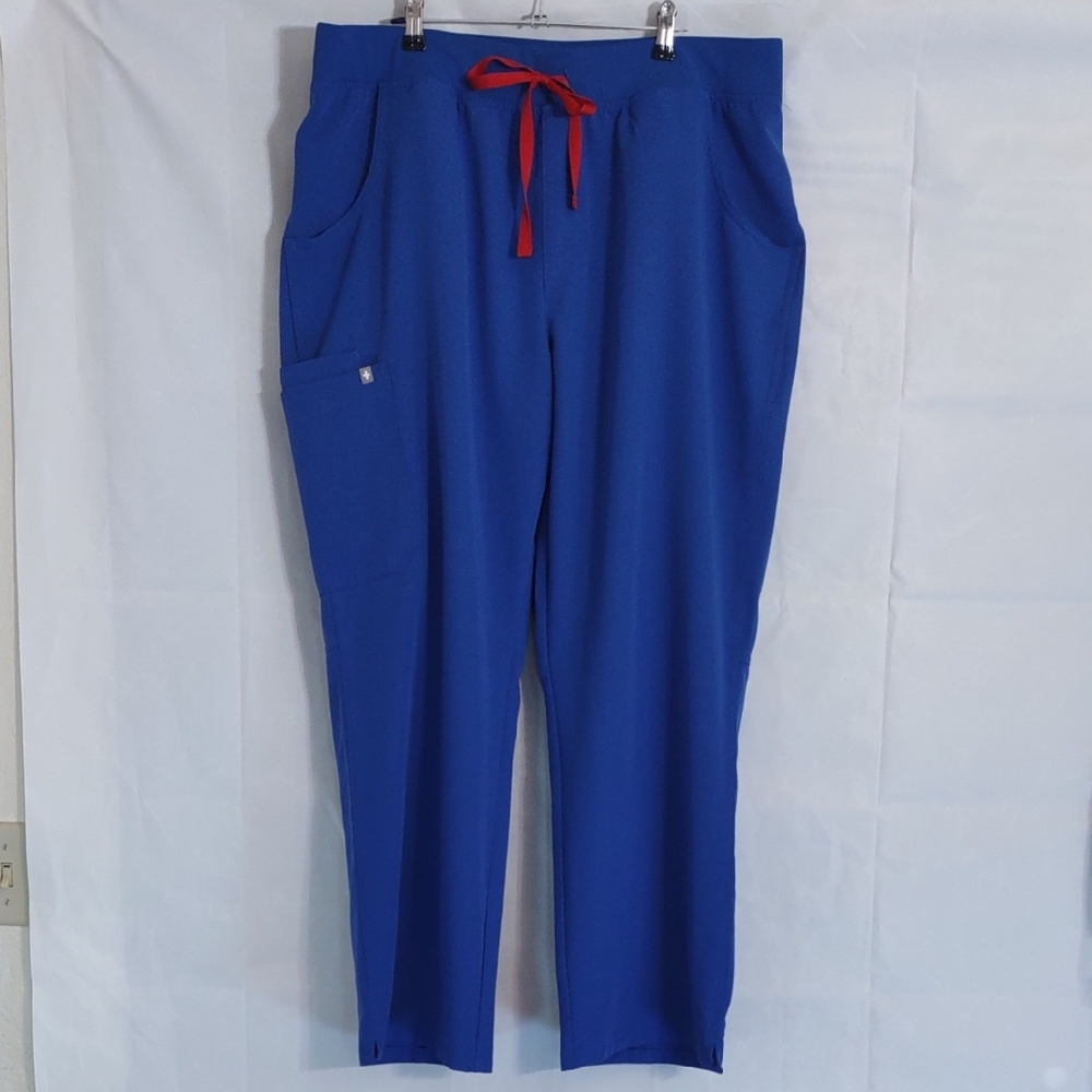 Figs Kade Cargo Scrub Pants - Winning Blue